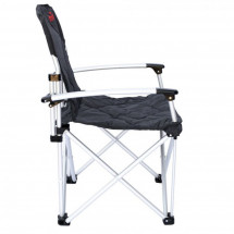 Tramp кресло раскладное с жесткими подлокотниками (черный/серый)