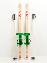 Детский лыжный комплект JUNIOR, 130 см, лыжи+крепления+палки